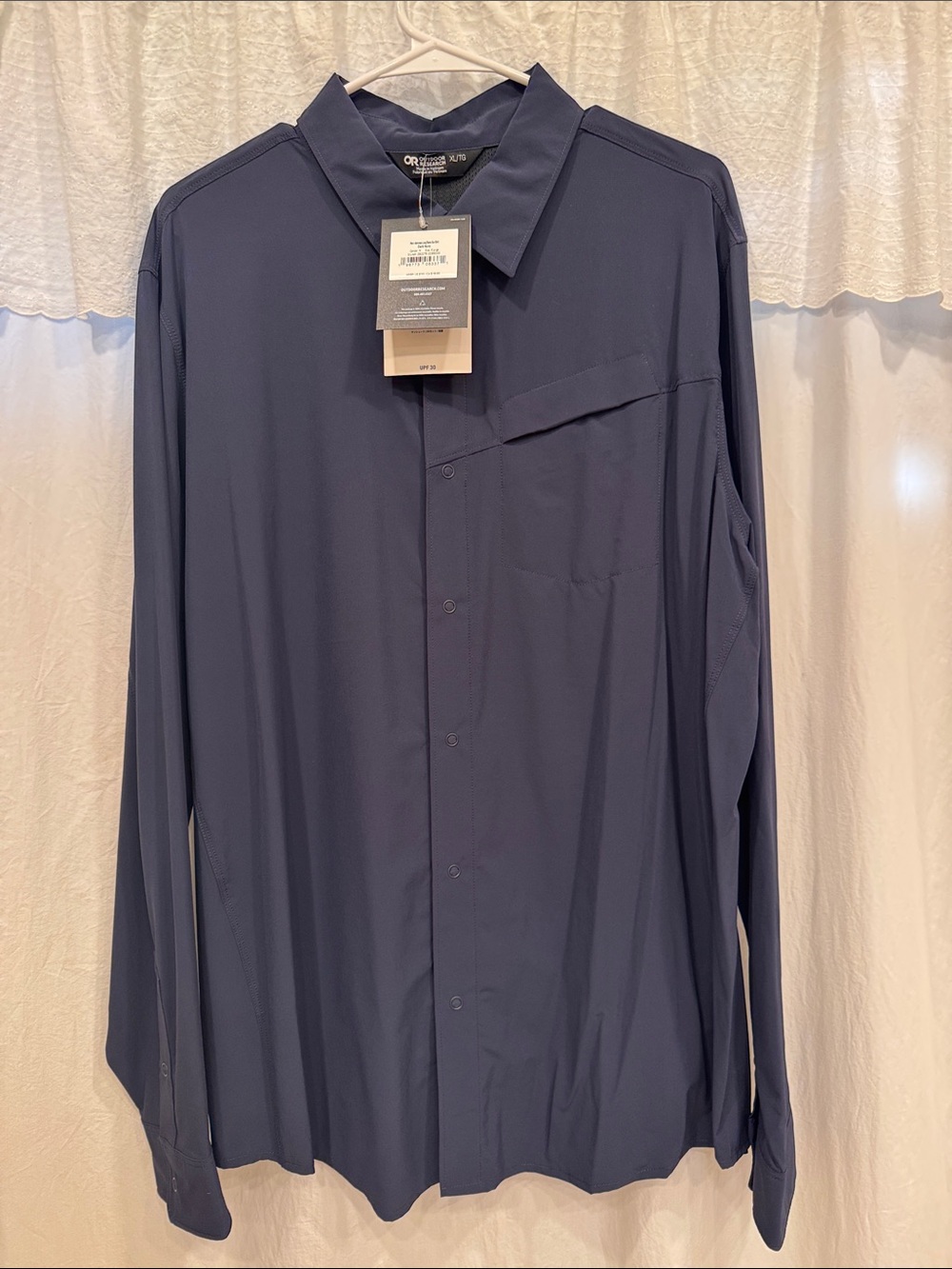 Outdoor Research Men’s Button-Down Shirt - Navy Blue